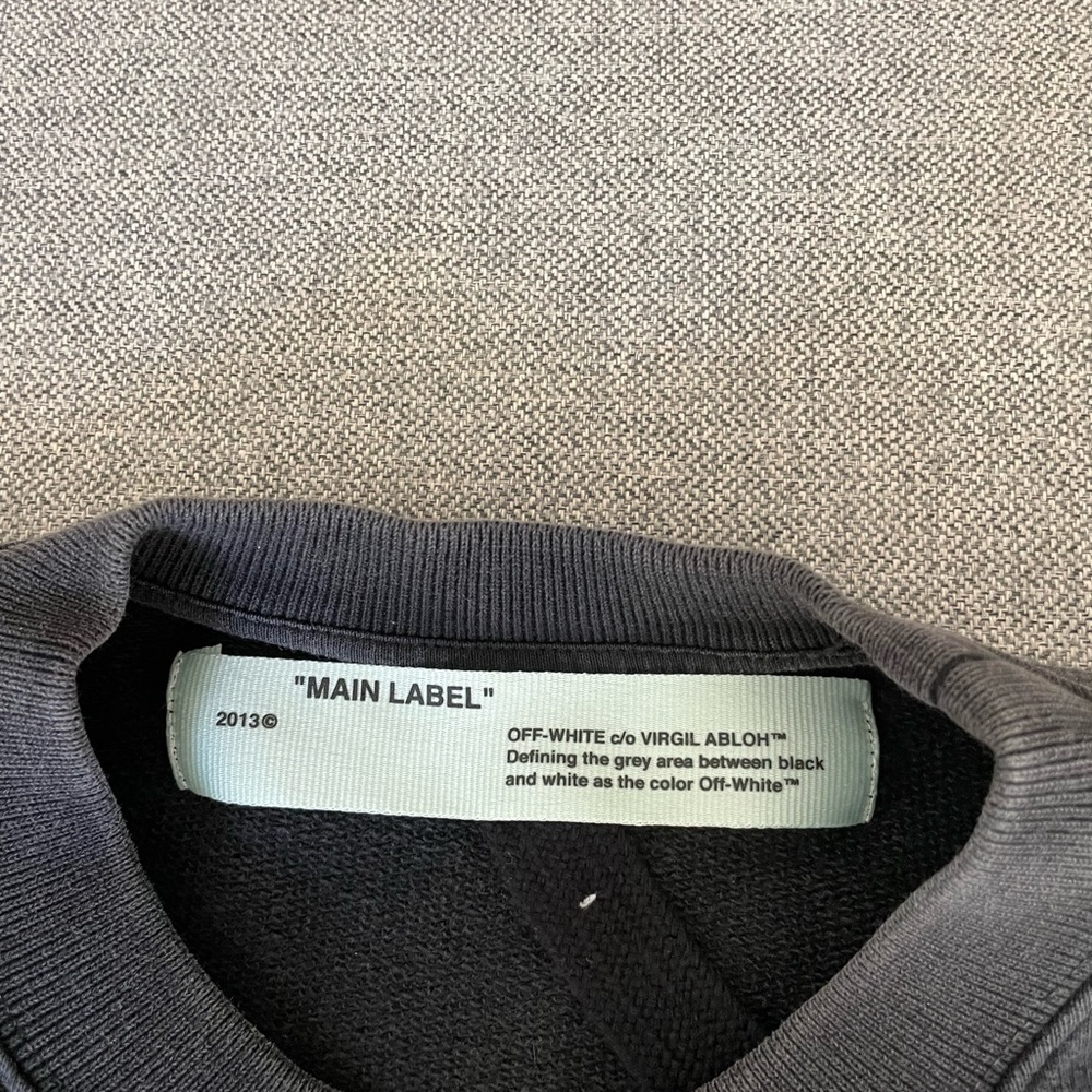 Off-White x Virgil Abloh Sweatshirt 2013 Main Label Black Arrows Size S - Picture 7 of 7